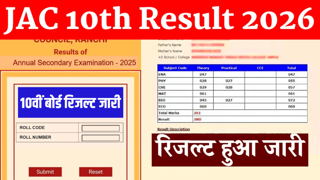 JAC Class 10th Result 2026