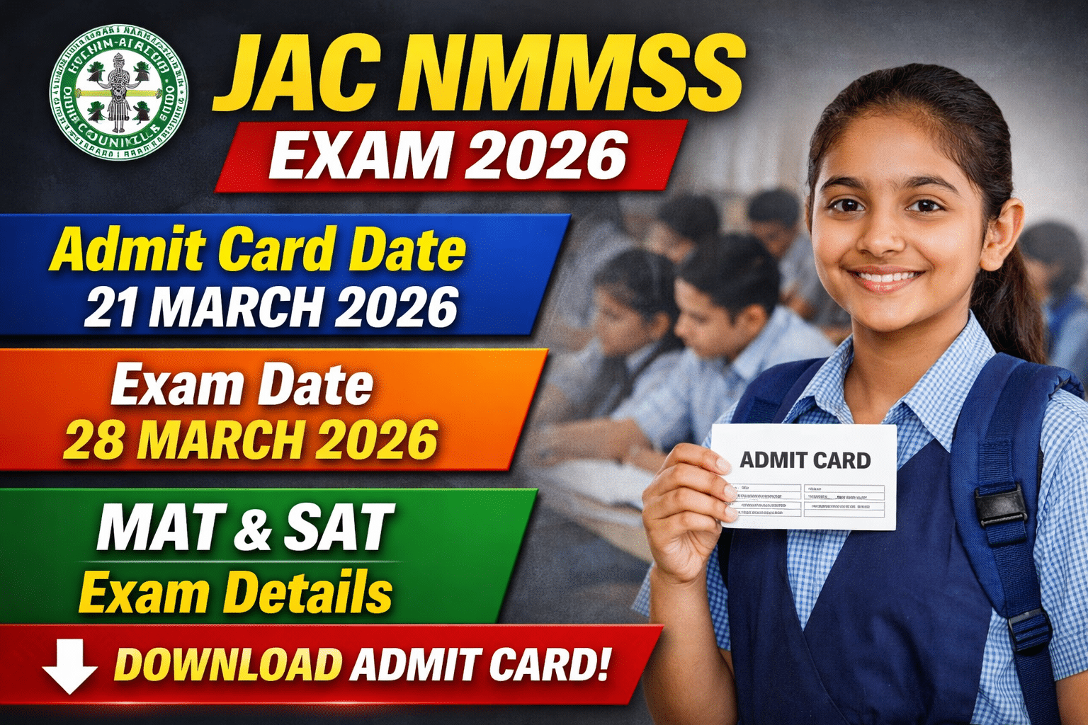 JAC NMMSS Admit Card 2026