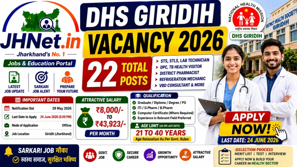 DHS Giridih Vacancy 2026