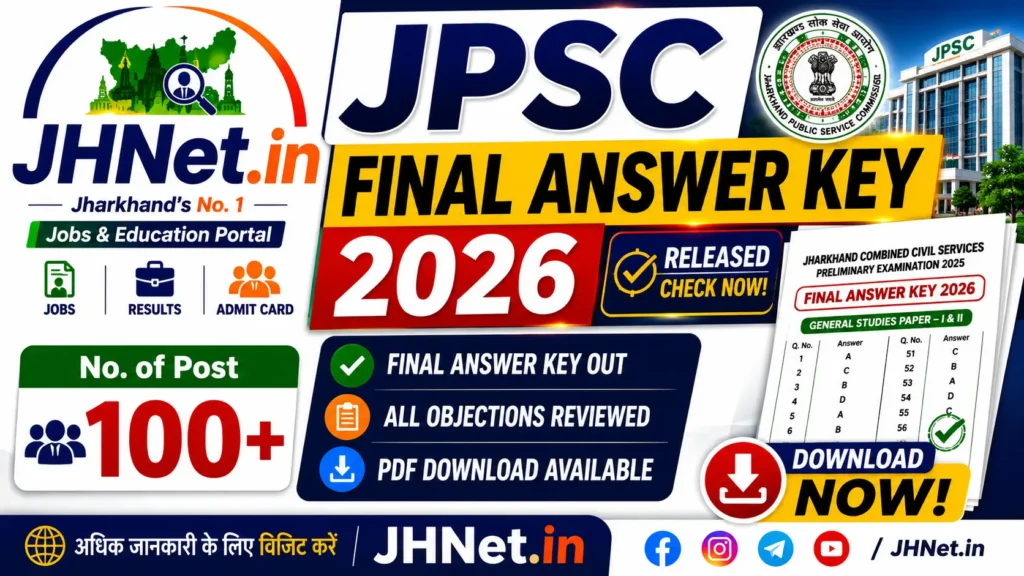 JPSC Final Answer Key 2026 1