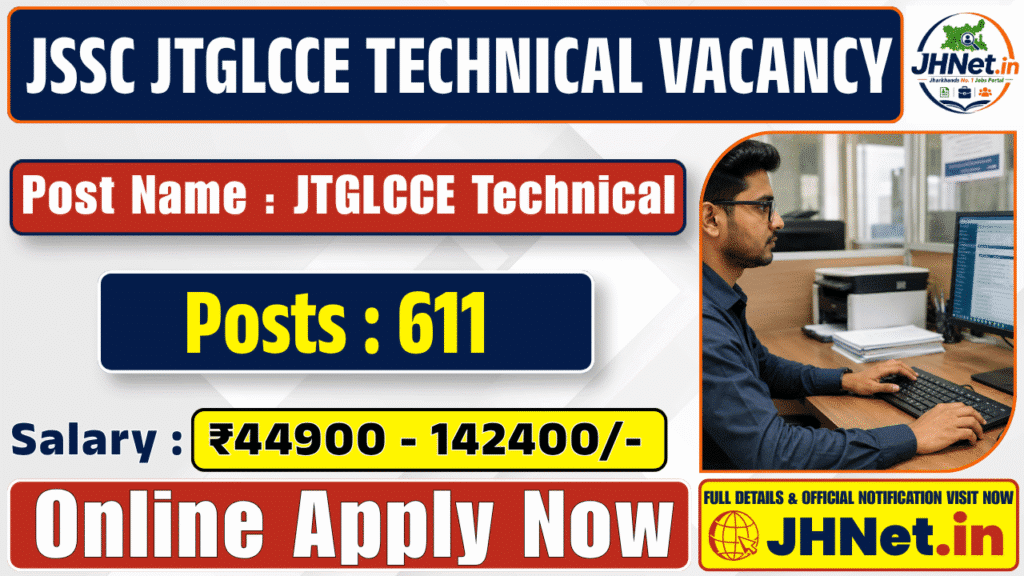 JSSC JTGLCCE Technical Recruitment 2026