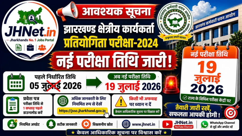 Jharkhand Field Worker Admit Card 2026
