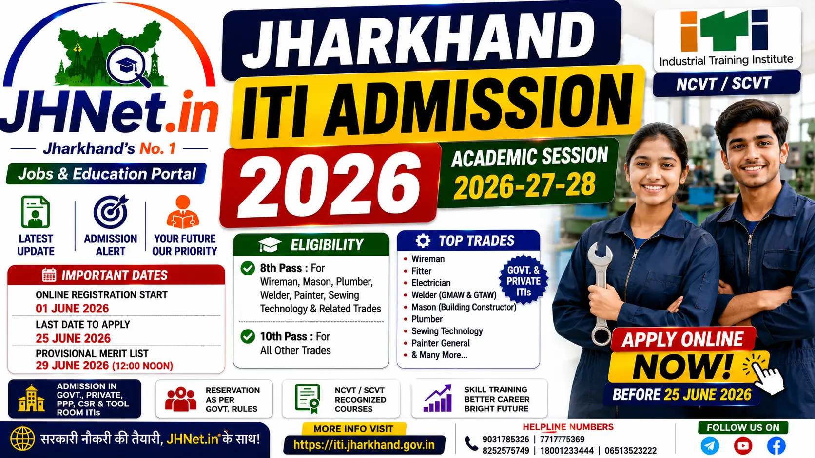 Jharkhand ITI Admission 2026