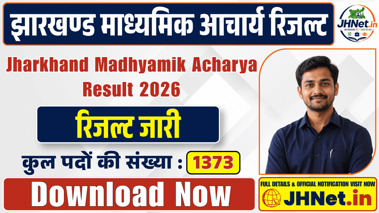Jharkhand Madhyamik Acharya Result 2026