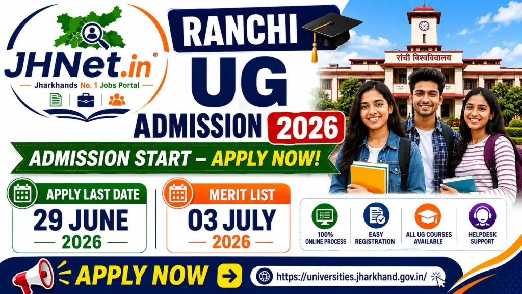 Ranchi University UG Admission 2026