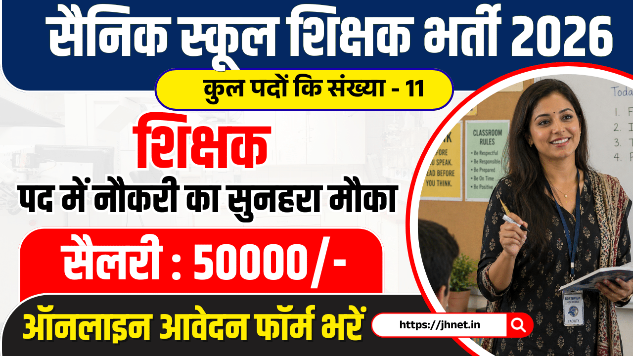 Sainik School Tilaiya Recruitment 2026