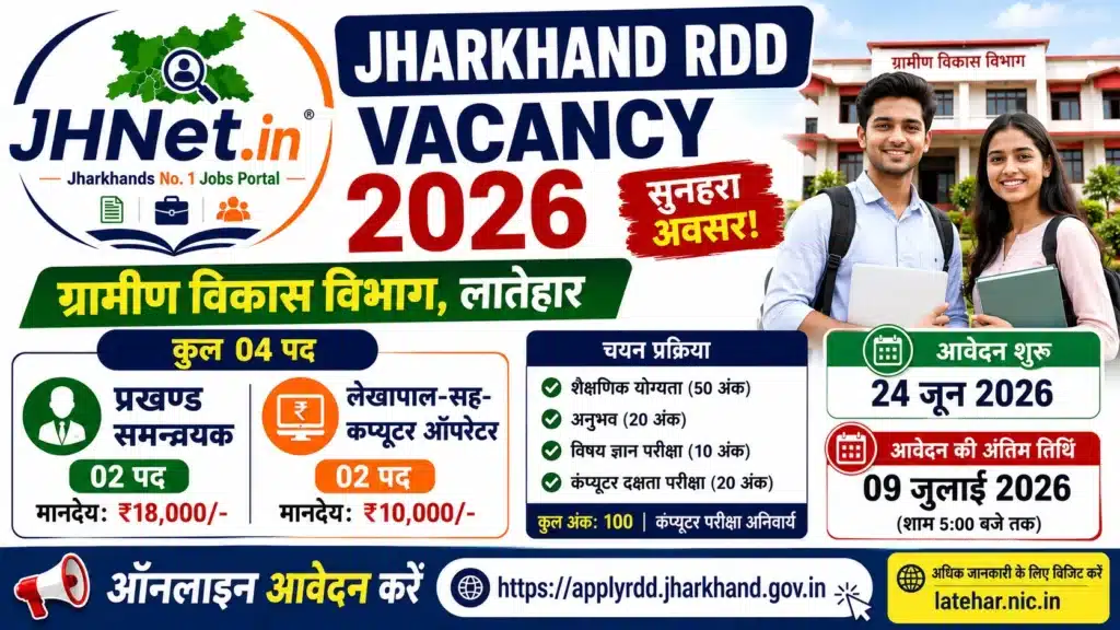 Jharkhand RDD Vacancy 2026
