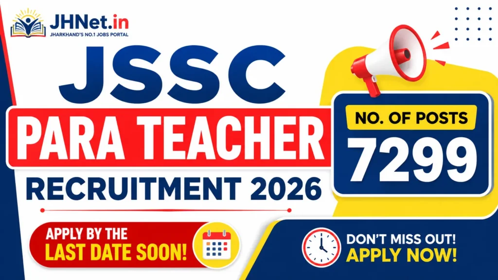 JSSC Para Teacher Recruitment 2026